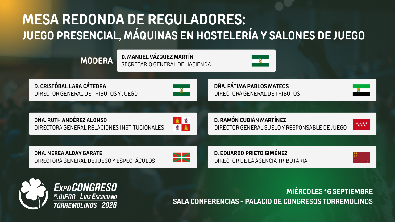 El ExpoCongreso de Juego – Luis Escribano reunirá en Torremolinos a importantes figuras autonómicas